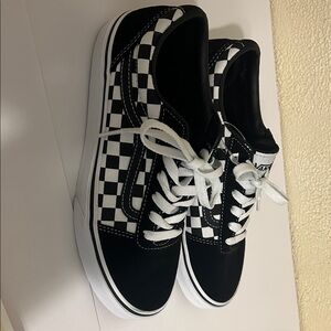 Vans Classic Black and White Checkered Youth Shoes